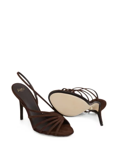 Pantofi cu toc Alevì slingback cu bretele maro