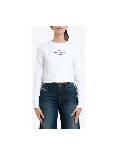 Diesel bluza F-SLIMMY-OD SWEAT-SHIRT z aplikacją biały