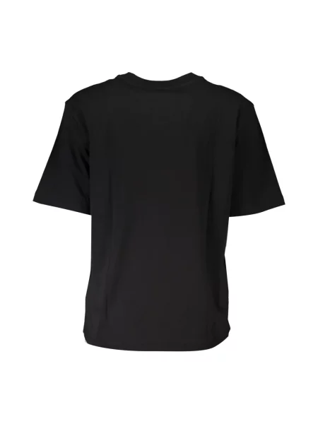 Dzianinowa koszulka Patrizia Pepe z krótkim rękawem czarna