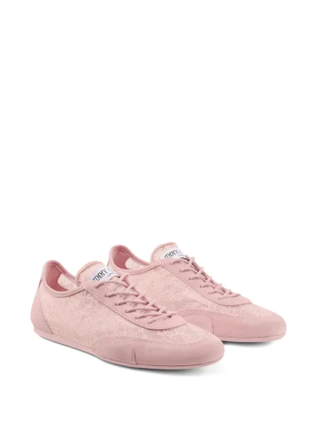 Sneakerși Jimmy Choo din dantelă roz