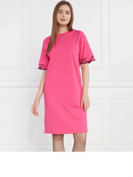 Karl Lagerfeld Ruha karl signature slv hem rózsaszín