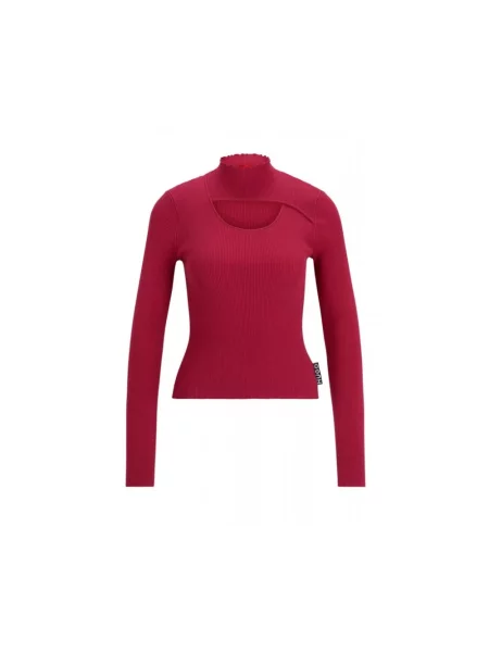 Dzianinowy sweter Hugo różowy
