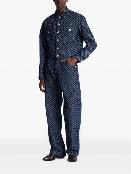 Žakárová džínová bunda Balmain modrá