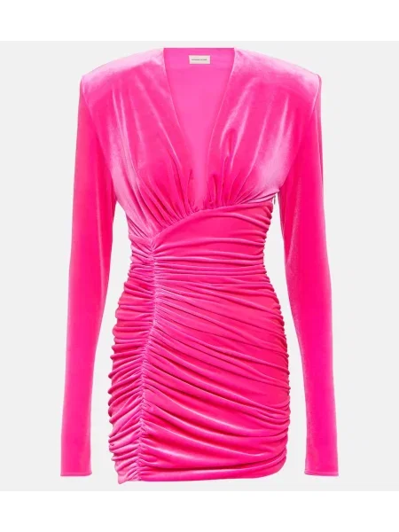 Aksamitna sukienka Alexandre Vauthier różowa
