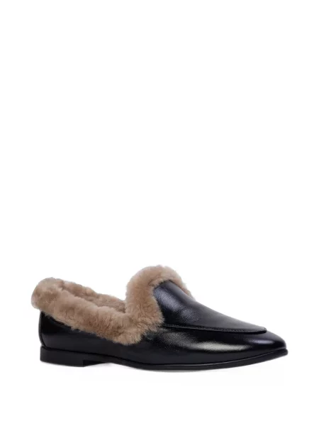 Pantofi loafer Black Suede Studio din piele de căprioară negru