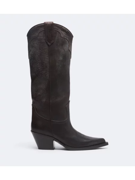 Botine Paris Texas din piele maro