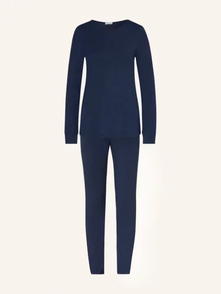 Hanro Piżama Natural Elegance blau