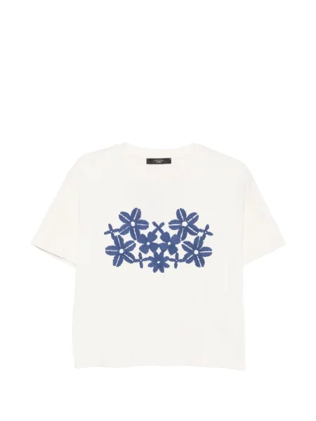 Tricou Weekend Max Mara cu broderie cu model floral