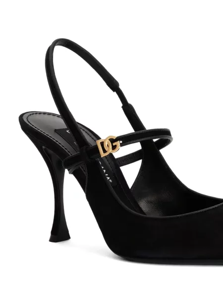 Pantofi cu toc Dolce & Gabbana slingback negru