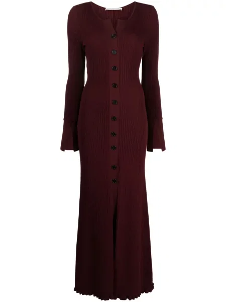 Rochie maxi Philosophy Di Lorenzo Serafini tricotate lungă de costum roșu