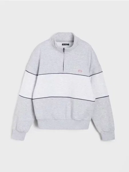 Sinsay Mikina half-zip se stojáčkem vícebarevná