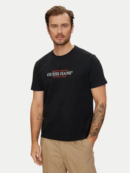 Tričko Guess Jeans černé