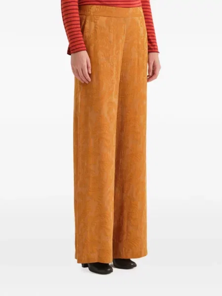Pantaloni Maliparmi din jacard portocaliu
