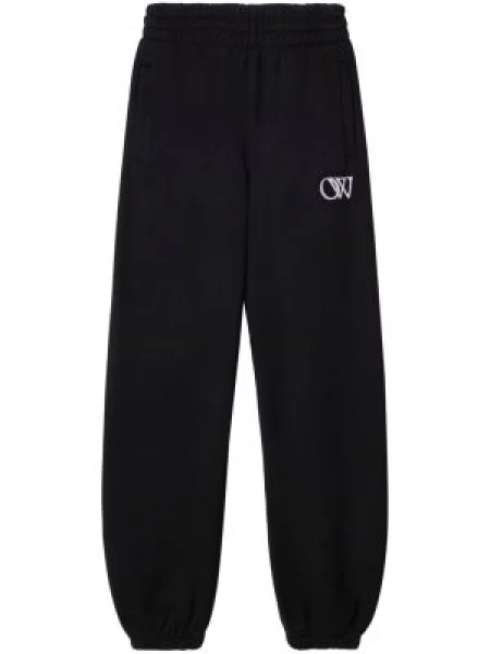 Pantaloni Off-white alergare cu autograf