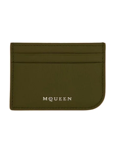 Portfel Alexander Mcqueen skórzany zielony