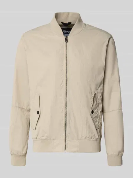 Kurtka bomberka w kroju regular fit ze stójką S.oliver Red Label biały