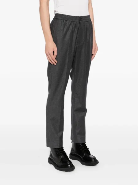 Pantaloni Ami Paris de lână gri