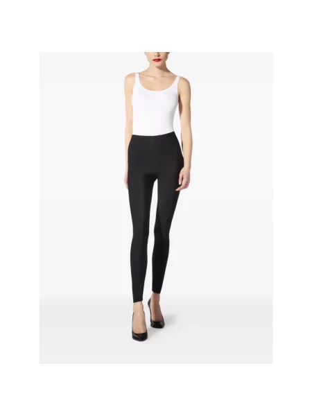 Wolford Legginsy Scuba schwarz czarne