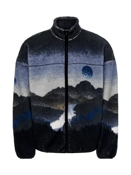 Only & Sons Jachetă fleece ONSAdam albastru noapte / albastru deschis / albastru închis alb
