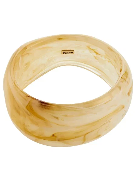 Pilgrim Zapestnica AASE temno rjava / temno rumena / volneno bela