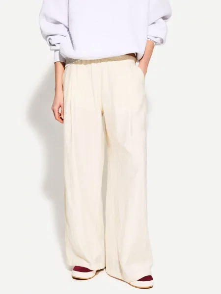 Bershka Pantaloni ecru