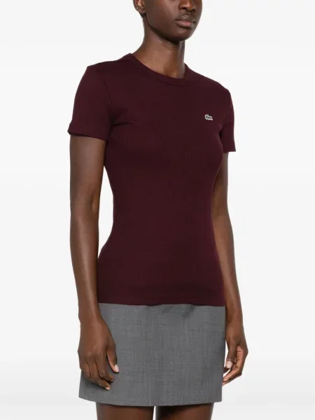Tricou Lacoste cu autograf maro