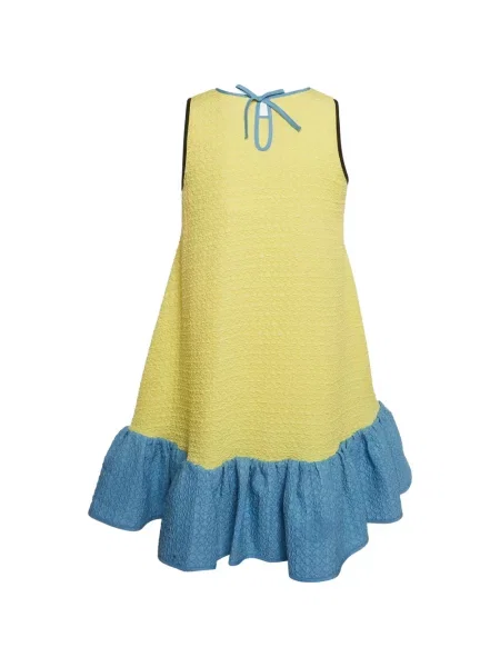 Rochie midi Victoria Beckham cu volane galben