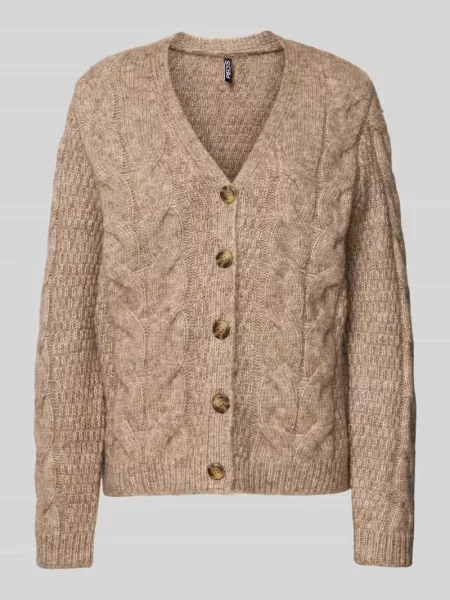 Kurtka z dzianiny o kroju regular fit z dodatkiem wełny model ‘NINA’ Pieces