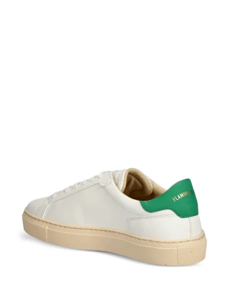 Sneakerși Flamingos din piele alb