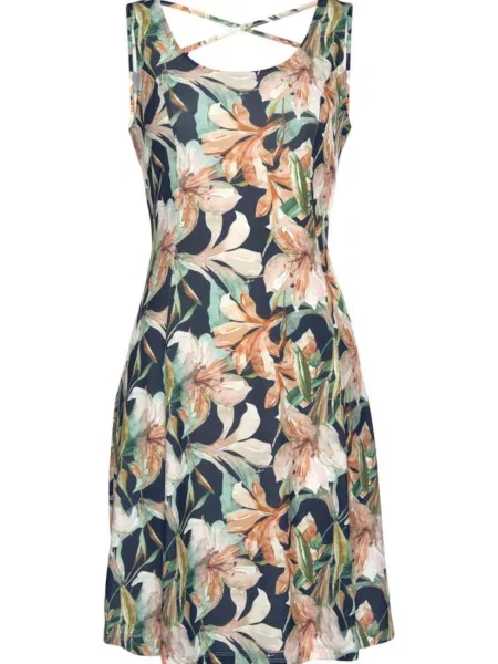 LASCANA Rochie de plaja bleumarin / pastel / roz verde