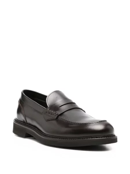 Pantofi loafer Canali din piele maro