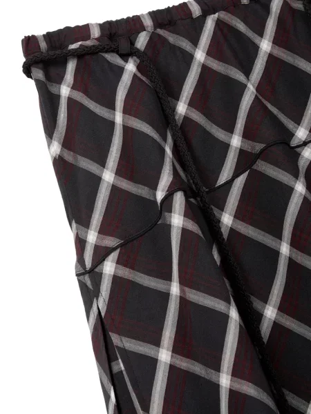Fusta maxi Tomboy în carouri negru
