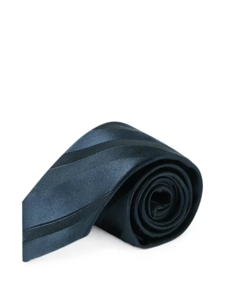 Cravată Brunello Cucinelli de mătase cu dungi albastru
