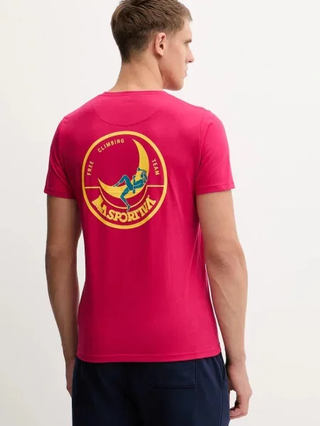 Kratka majica LA Sportiva Climbing on the Moon roza