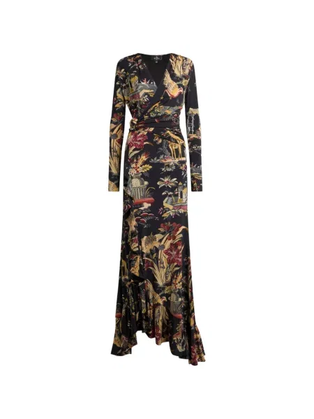 Rochie Etro cu model floral din jerseu plic negru