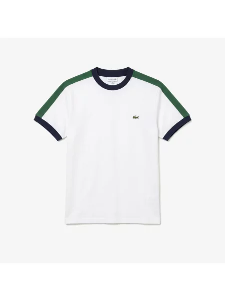 Lacoste T-Shirt O Kroju Regular Fit biały