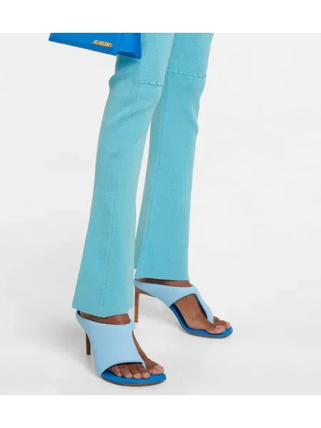 Pantaloni Jacquemus tricotate albastru