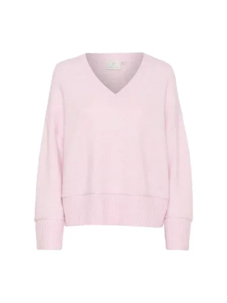 Dzianinowy sweter Kaffe fioletowy