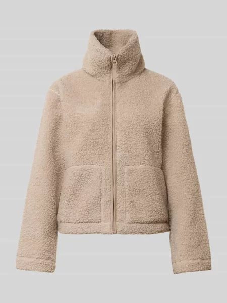 Kurtka z futerka o kroju regular fit z bocznymi wpuszczanymi model ‘MEGAN’ Only beżowa
