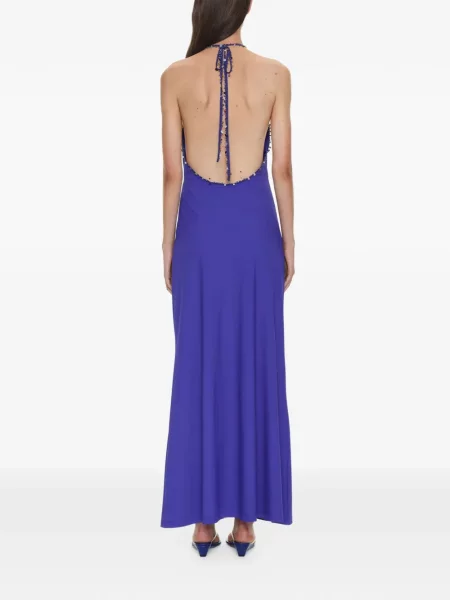 Rochie Christopher Esber cu gât halter albastru