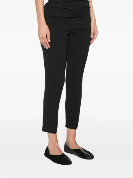 Decupat pantaloni Brunello Cucinelli conici negru