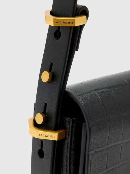 Шкіряна сумочка AllSaints чорний