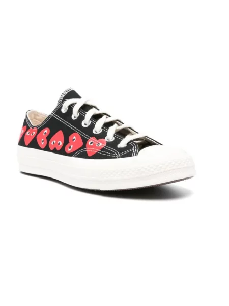 Sneakersy Comme Des Garcons Play z nadrukiem w serca czarne