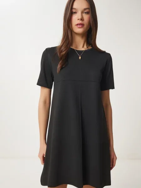Happiness İstanbul Rochie tricotat negru