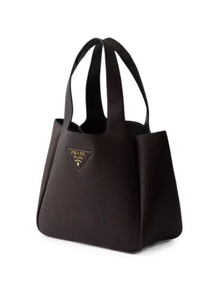 Geantă shopper Prada din piele maro