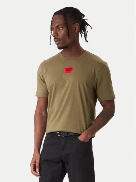 HUGO Majica Diragolino Khaki