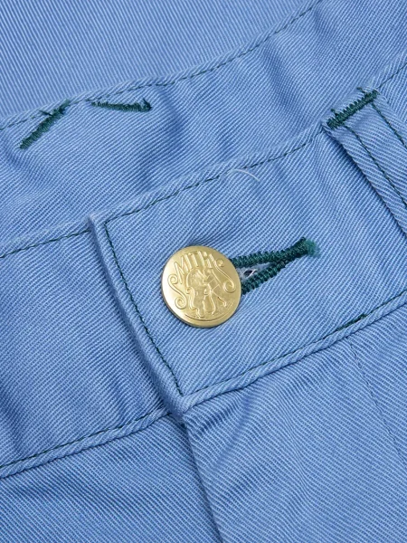 Pantaloni Needles cu broderie albastru