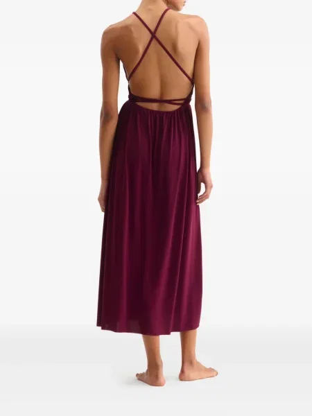 Rochie midi Eres până la genunchi cu gât halter de costum violet