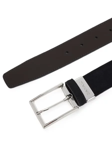 Cu centură reversibil curea Canali din piele de căprioară albastru
