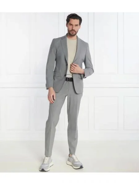 BOSS BLACK Costum cu adaos de lână negru